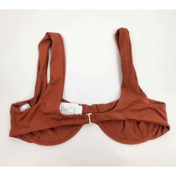 L*Space Tori Bikini Top in Amber Brown Size XL Underwire NWT - Picture 2 of 4